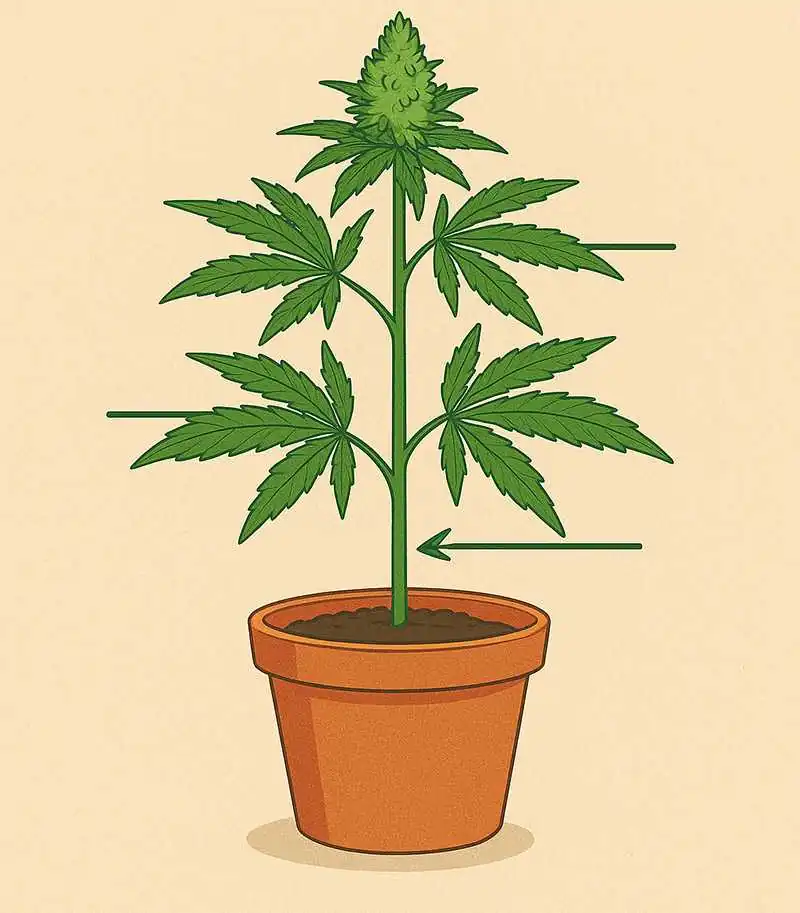 Illustrazione cannabis autofiorente