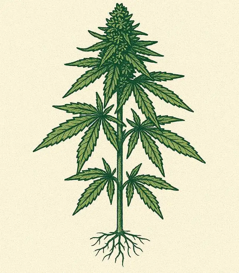Illustrazione cannabis femminizzata