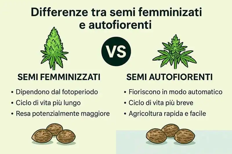 Differenze cannabis autofiorente e femminizzata