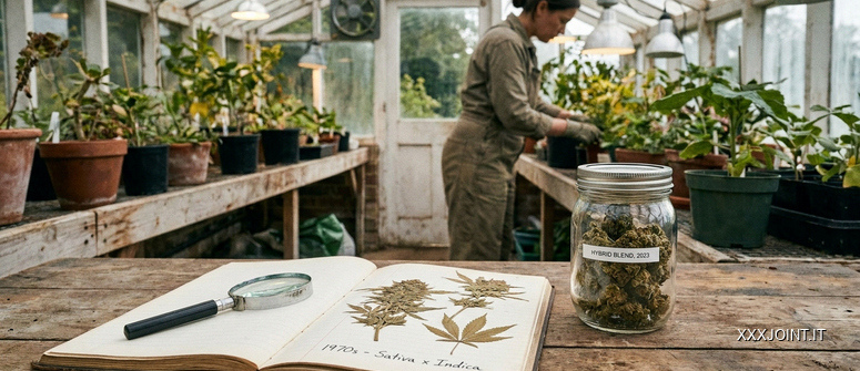 Una progressione materiale di campioni botanici rende visibile il passaggio dalle prime sperimentazioni a una