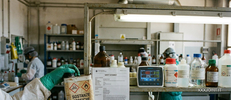 Contenitore chiuso con materia vegetale