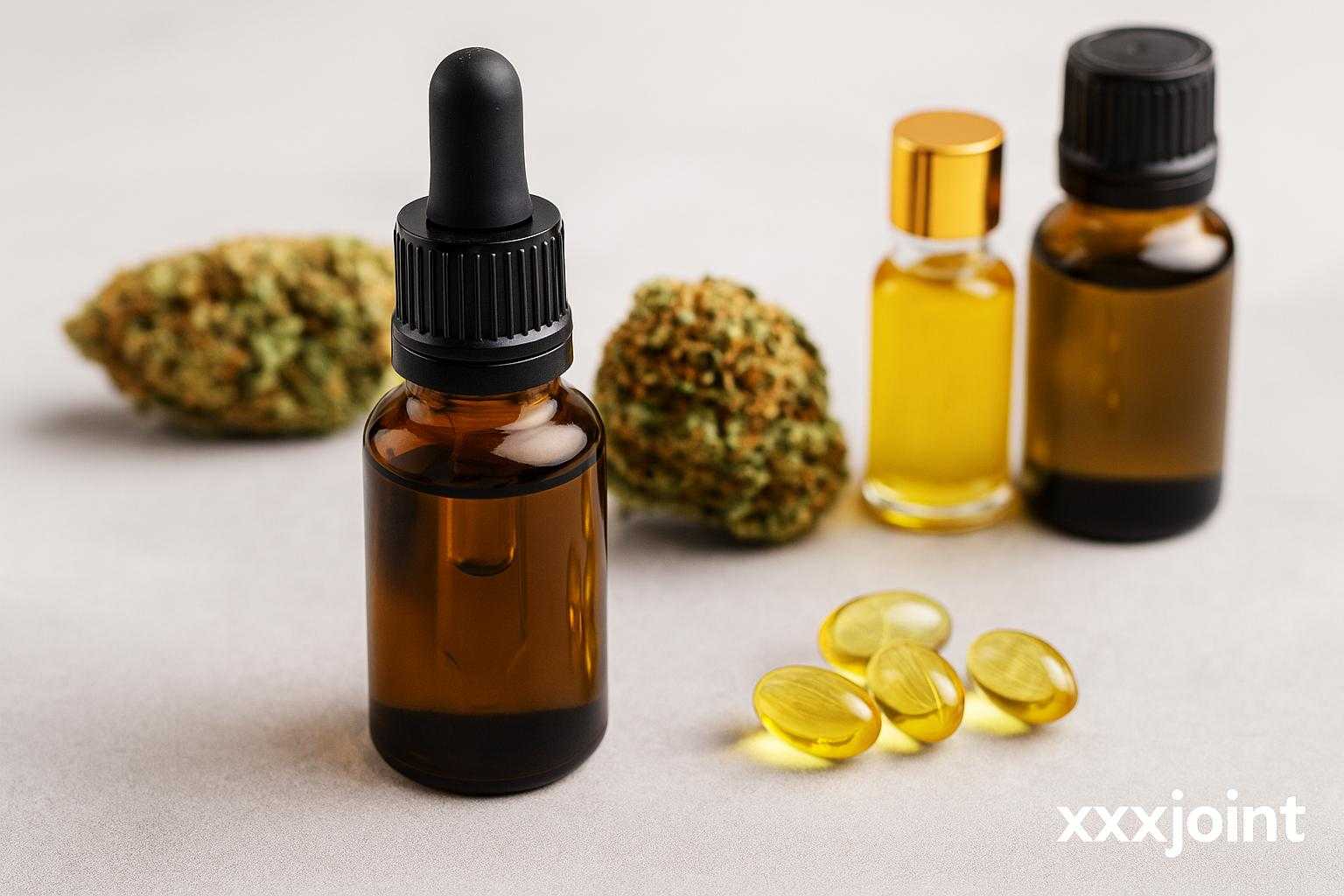 olio CBD full spectrum con infiorescenze e capsule