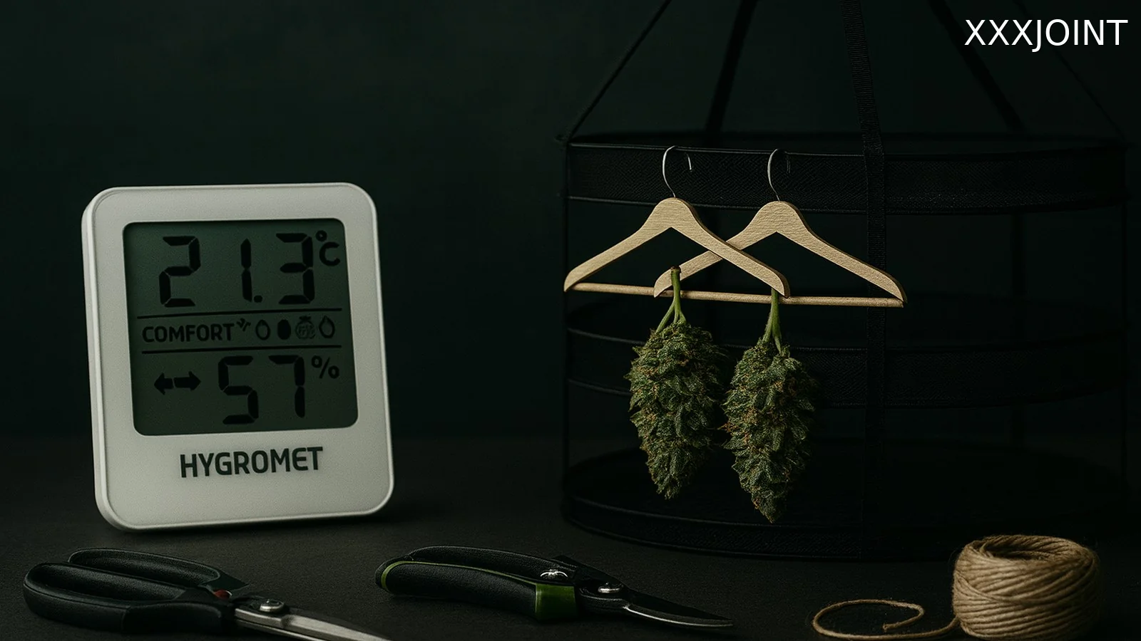 Preparazione al taglio: strumenti igienizzati, area buia e ventilazione indiretta per l’essiccazione della cannabis